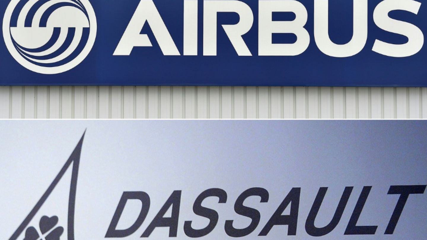 Logos von Airbus und Dassault