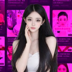 EIne KI-generierte Version einer Frau in China mit derzeit verbreiteten Schönheitsidealen