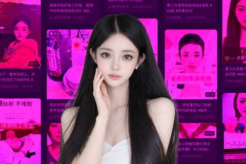 EIne KI-generierte Version einer Frau in China mit derzeit verbreiteten Schönheitsidealen