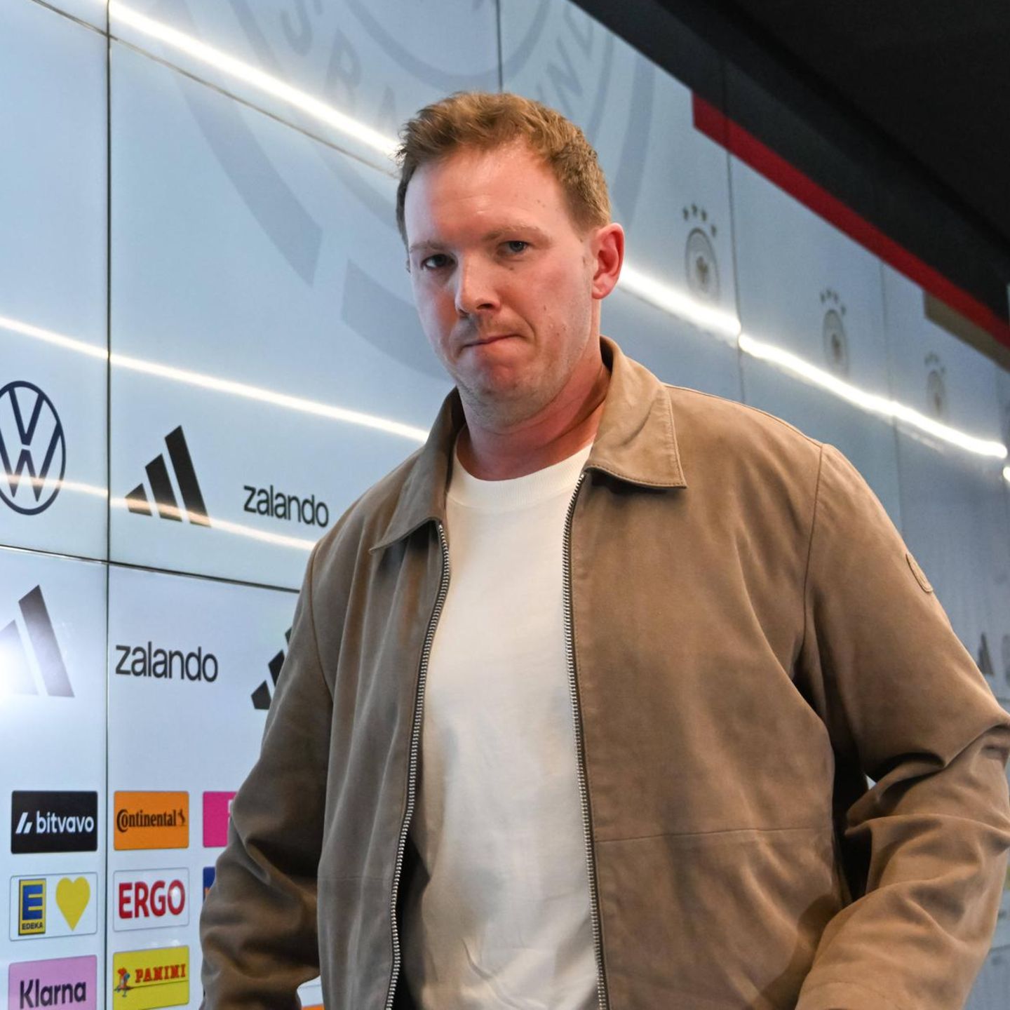 Bundestrainer Julian Nagelsmann am Donnerstag bei der Kader-Vorstellung in Frankfurt.