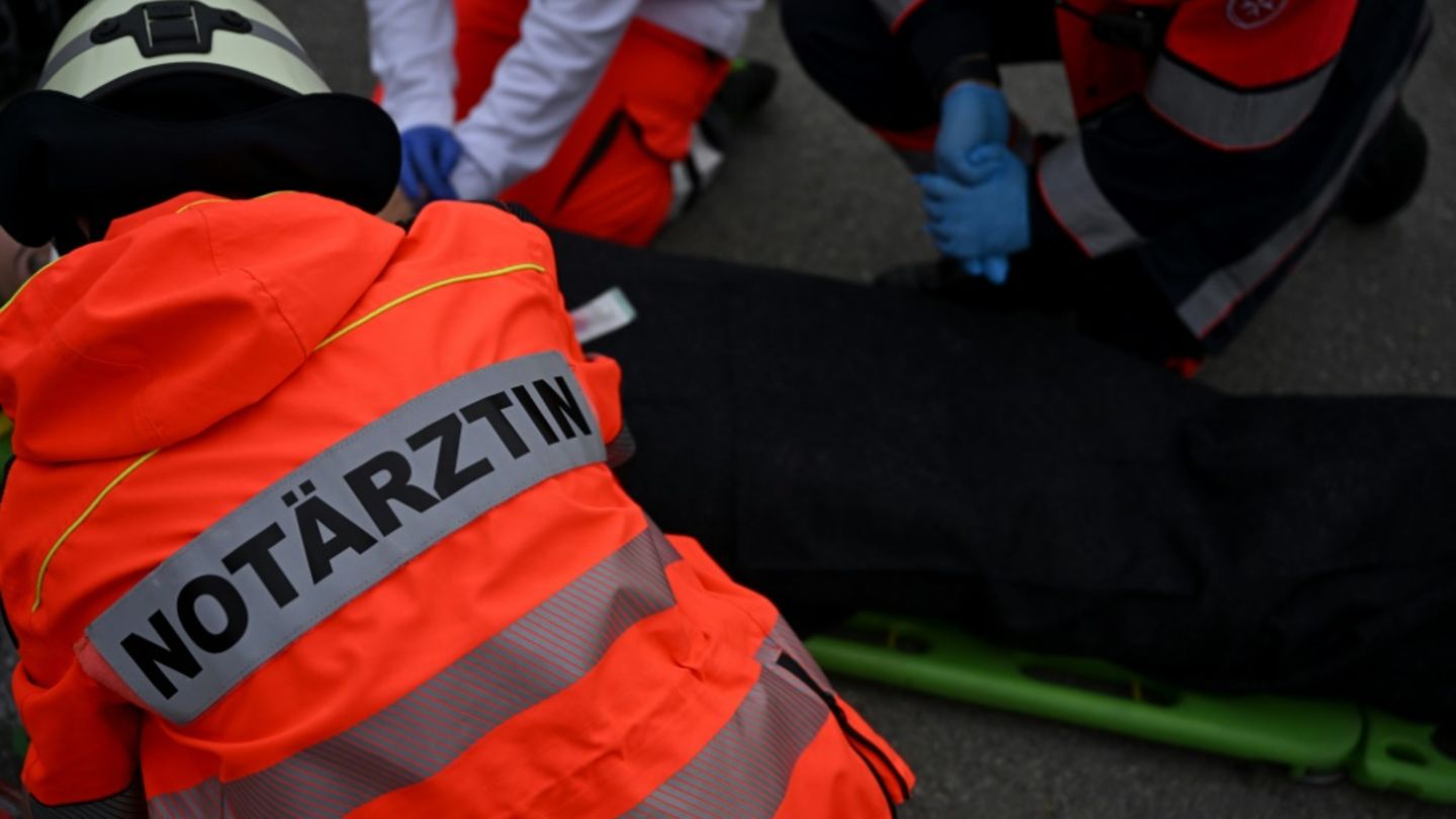 Notärztin bei Übung