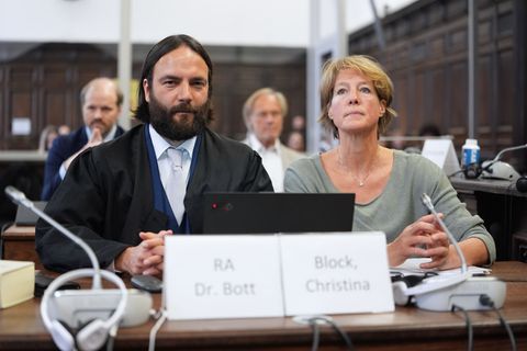 Christina Block bestreitet die Vorwürfe der Anklage. Foto: Marcus Brandt/Pool dpa/dpa