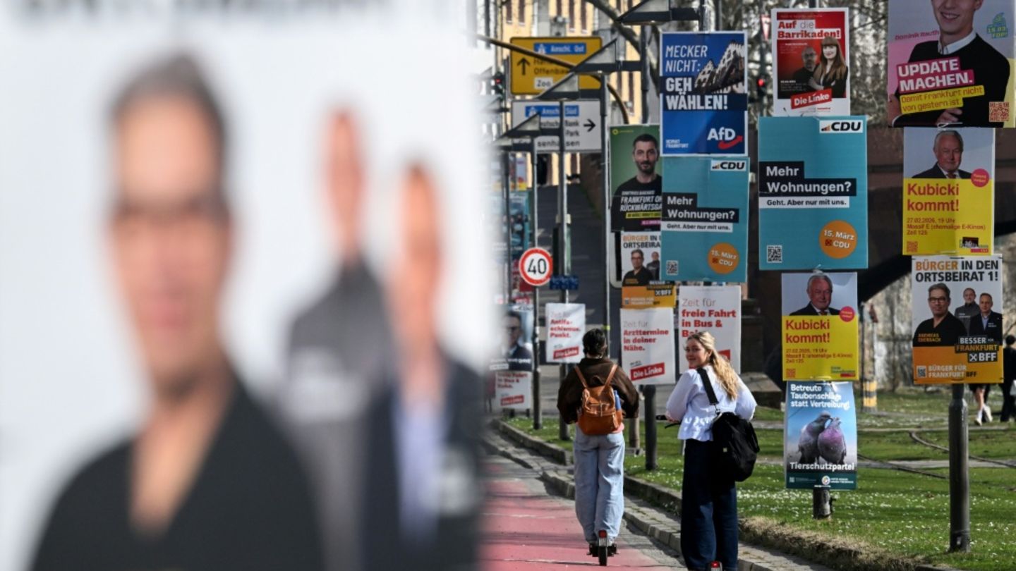 Wahlplakate in Frankfurt