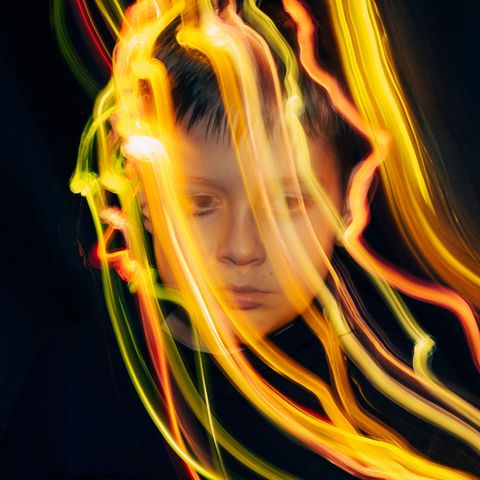 Ein trauriges Kindergesicht / Thema Kinder von Femizid-Opfern