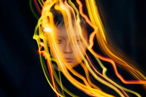 Ein trauriges Kindergesicht / Thema Kinder von Femizid-Opfern