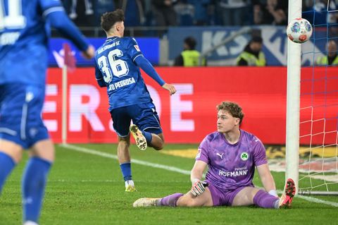 Rafael Pinto Pedrosa erzielte das 1:1 für den KSC. Foto: Uli Deck/dpa