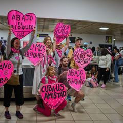 Aktivisten aus mehreren Ländern sind in Havanna bereits eingetroffen. Foto: Ramon Espinosa/AP/dpa