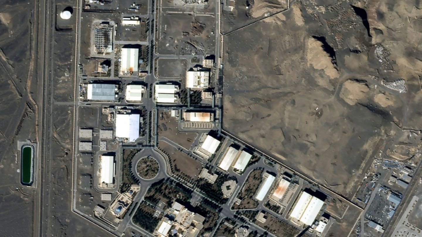 Satellitenaufnahme der Atomanlage Natans