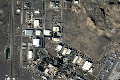 Satellitenaufnahme der Atomanlage Natans