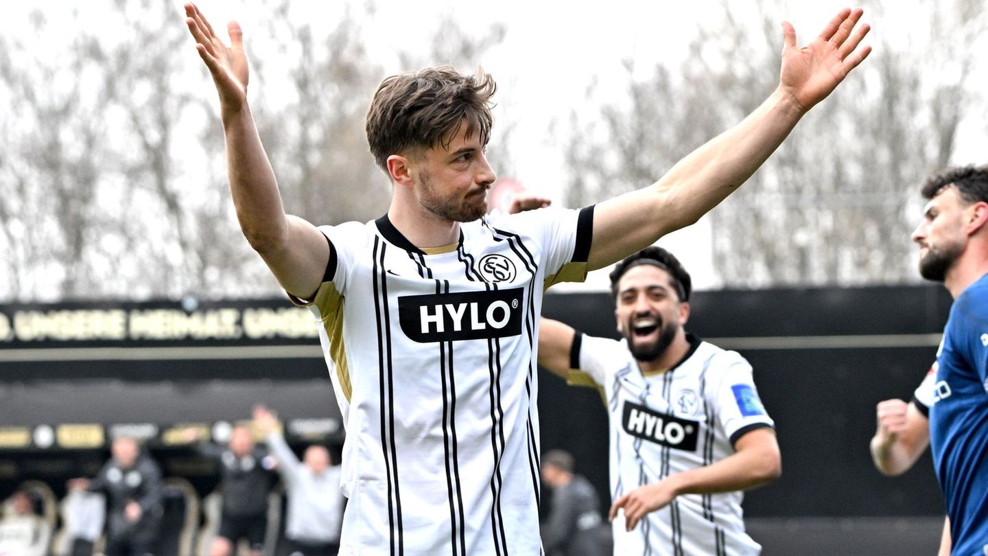 Lukas Petkov erzielte gegen Bielefeld zwei Tore. Foto: Harald Tittel/dpa