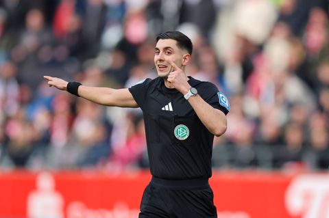 Schiedsrichter Timon Schulz stand bei der Auer Niederlage in Mannheim er im Zentrum der Kritik. Foto: Christoph Reichwein/dpa