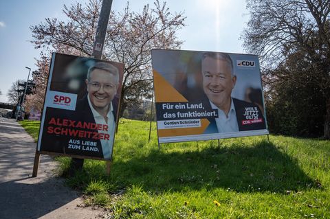 Wahl und Wahlplakate in Rheinland-Pfalz