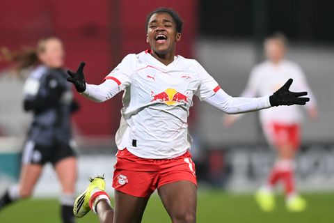 Delice Boboy (RB Leipzig) markierte das entscheidende 2:0 gegen den SC Freiburg. (Archivbild) Foto: Jennifer Brückner/dpa