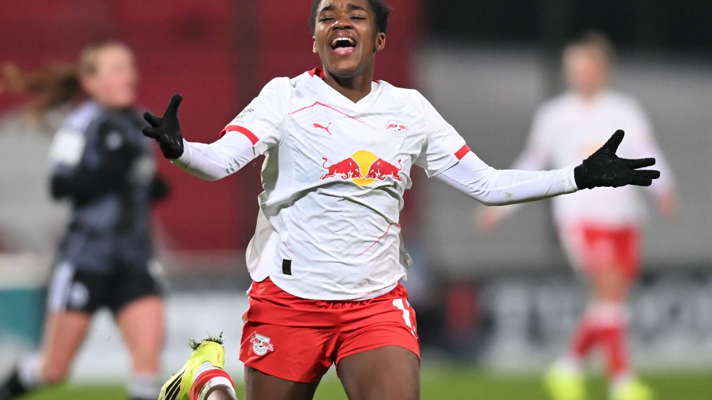 Delice Boboy (RB Leipzig) markierte das entscheidende 2:0 gegen den SC Freiburg. (Archivbild) Foto: Jennifer Brückner/dpa