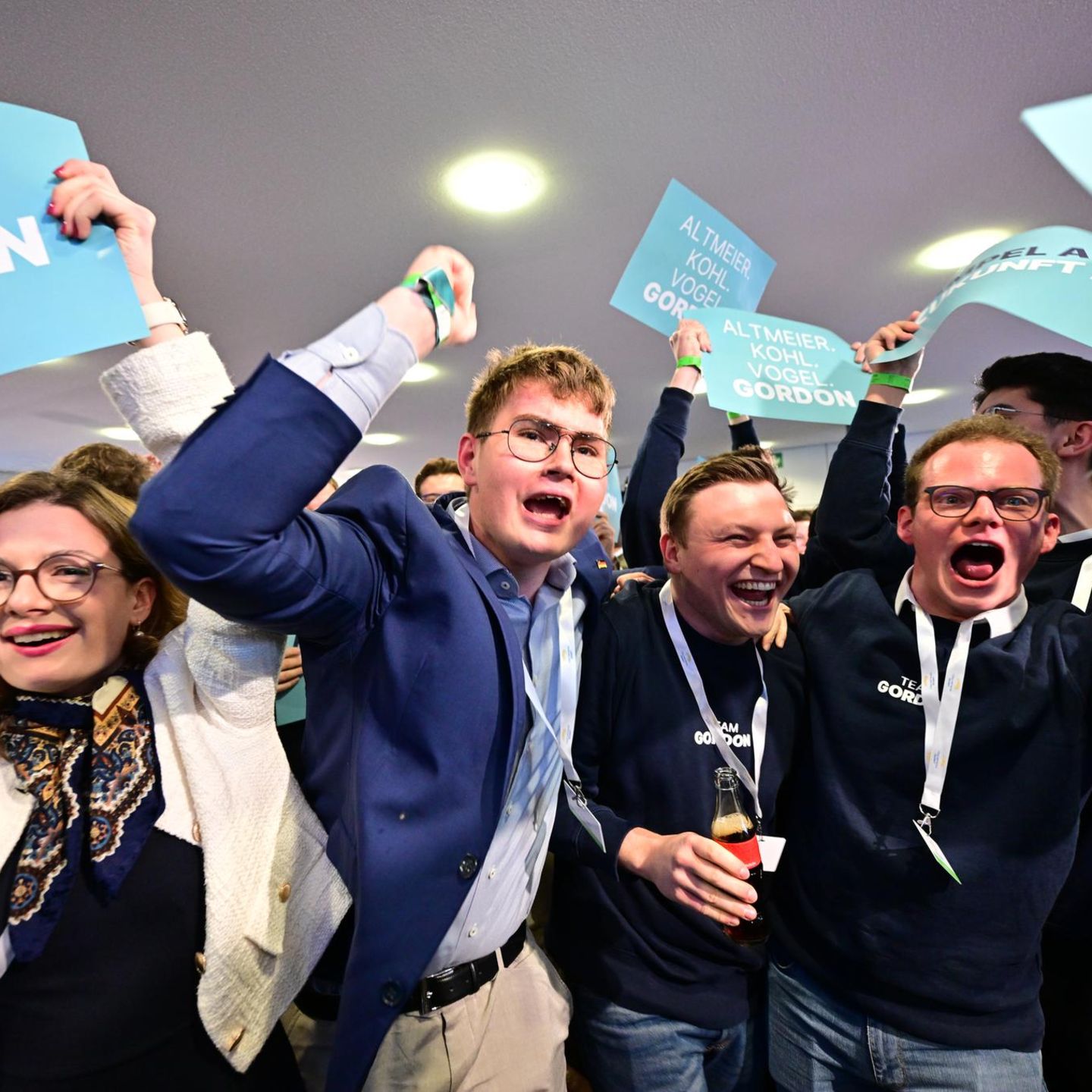 Pure Ekstase bei der CDU nach der Landtagswahl in Rheinland-Pfalz