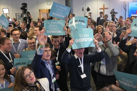 Die CDU kann jubeln nach der Lamdtagswahl in Rheinland-Pfalz. Foto: Hannes Albert/dpa