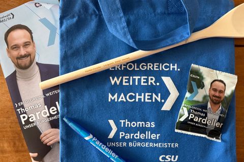 Bürgermeisters Thomas Pardeller (CSU) warb um seine Wiederwahl. (Archivbild) Foto: Cordula Dieckmann/dpa