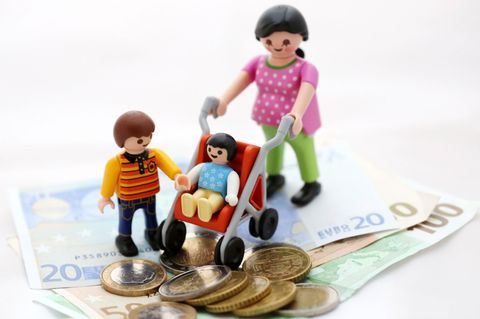 Kindergeld Alleinerziehende Szene mit Playmobildfiguren