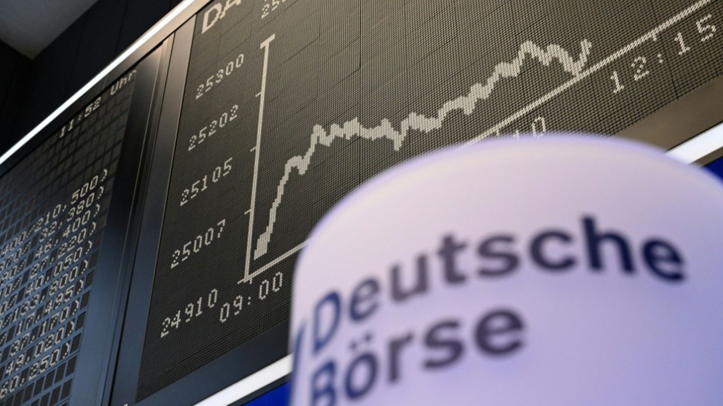 Schild mit Dax-Kurs an Frankfurter Börse am 19. Januar