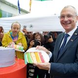 Volker Beck mit Torte