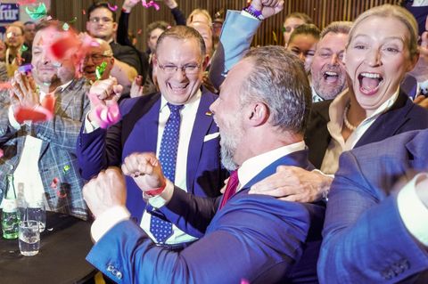 Wahl-Party der AfD in Rheinland-Pfalz.