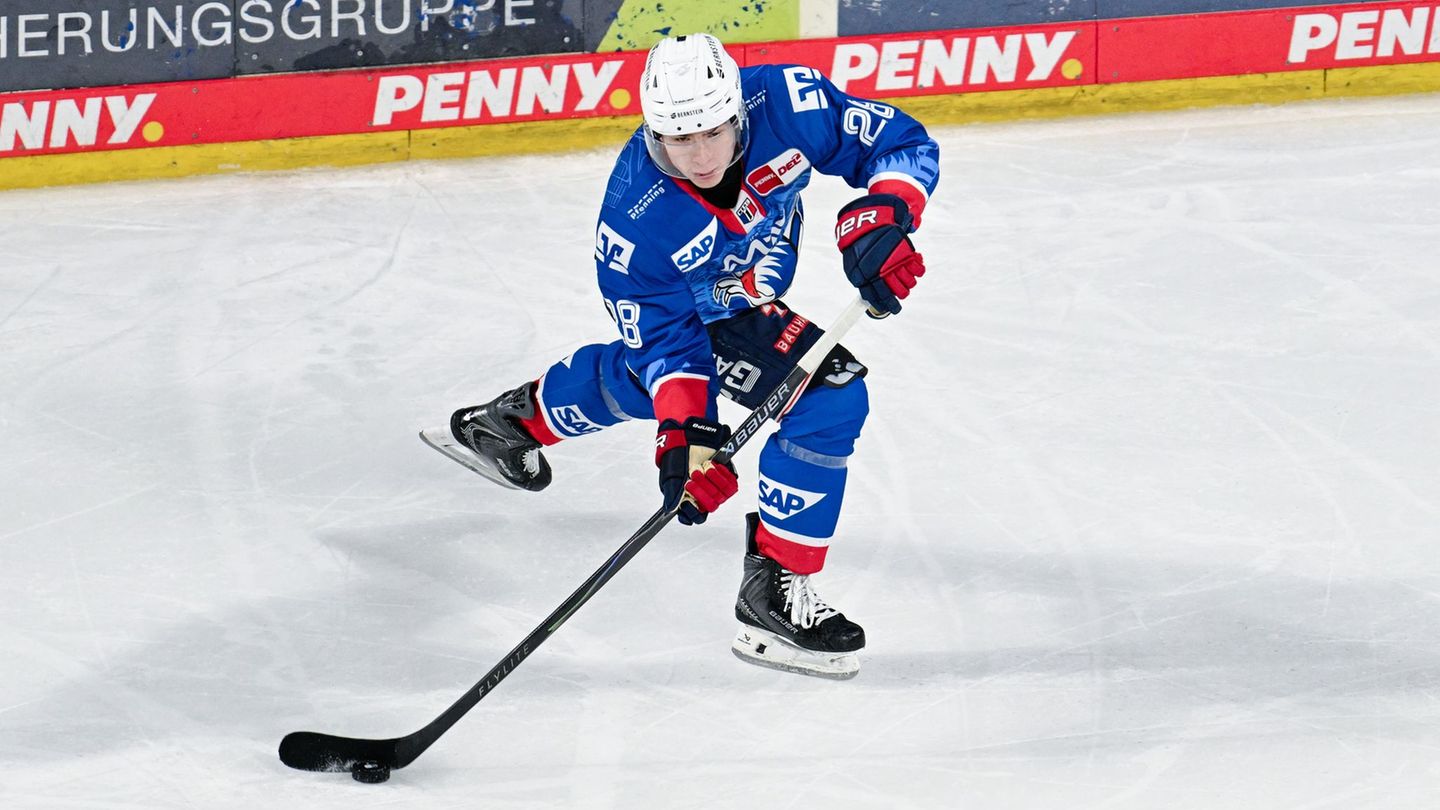 Alexander Ehl und die Adler Mannheim starten in die Playoffs Foto: Uwe Anspach/dpa