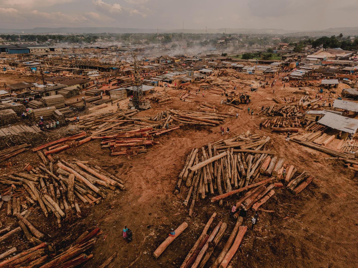 Holzlager Kongo