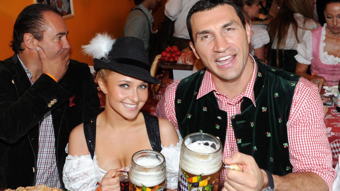 Wladimir Klitschko mit seiner damaligen Freundin Hayden Penettiere auf dem Oktoberfest