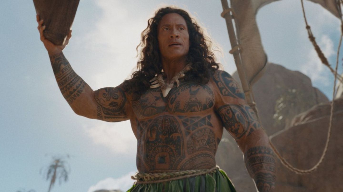 Dwayne Johnson als Halbgott Maui.