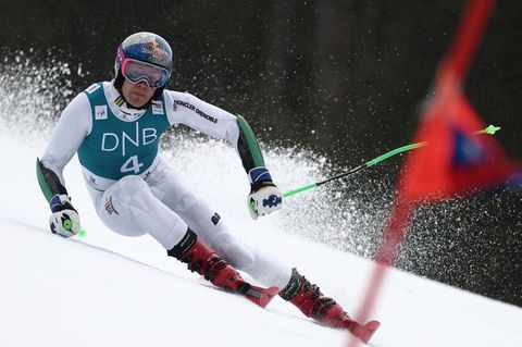 Erst Olympia-Gold, dann Gesamtsieg im Riesenslalom-Weltcup: Lucas Pinheiro Braathen. Foto: Gabriele Facciotti/AP/dpa