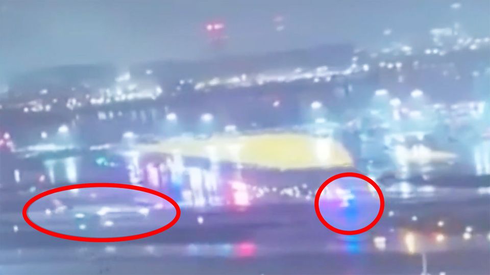 Rollfeld-Kollision in New York: Video soll Ablauf des Unglücks zeigen