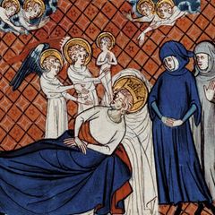 Darstellung des Leichnams von König Ludwig – Leichenknochen waren im Mittelalter üblich