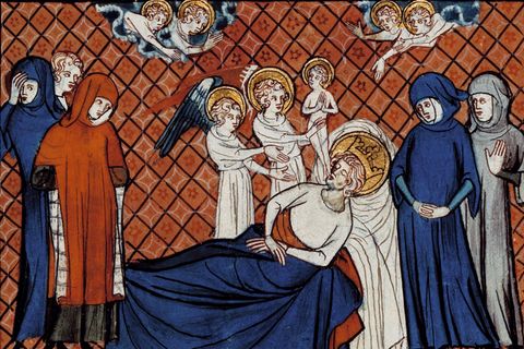 Darstellung des Leichnams von König Ludwig – Leichenknochen waren im Mittelalter üblich