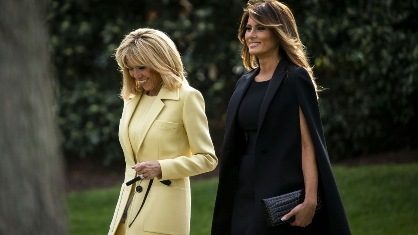 Brigitte Macron und Melania Trump