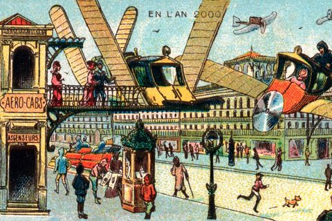 Der französische Künstler Jean-Marc Côté entwarf zwischen 1899 und 1910 Visionen der Zukunft