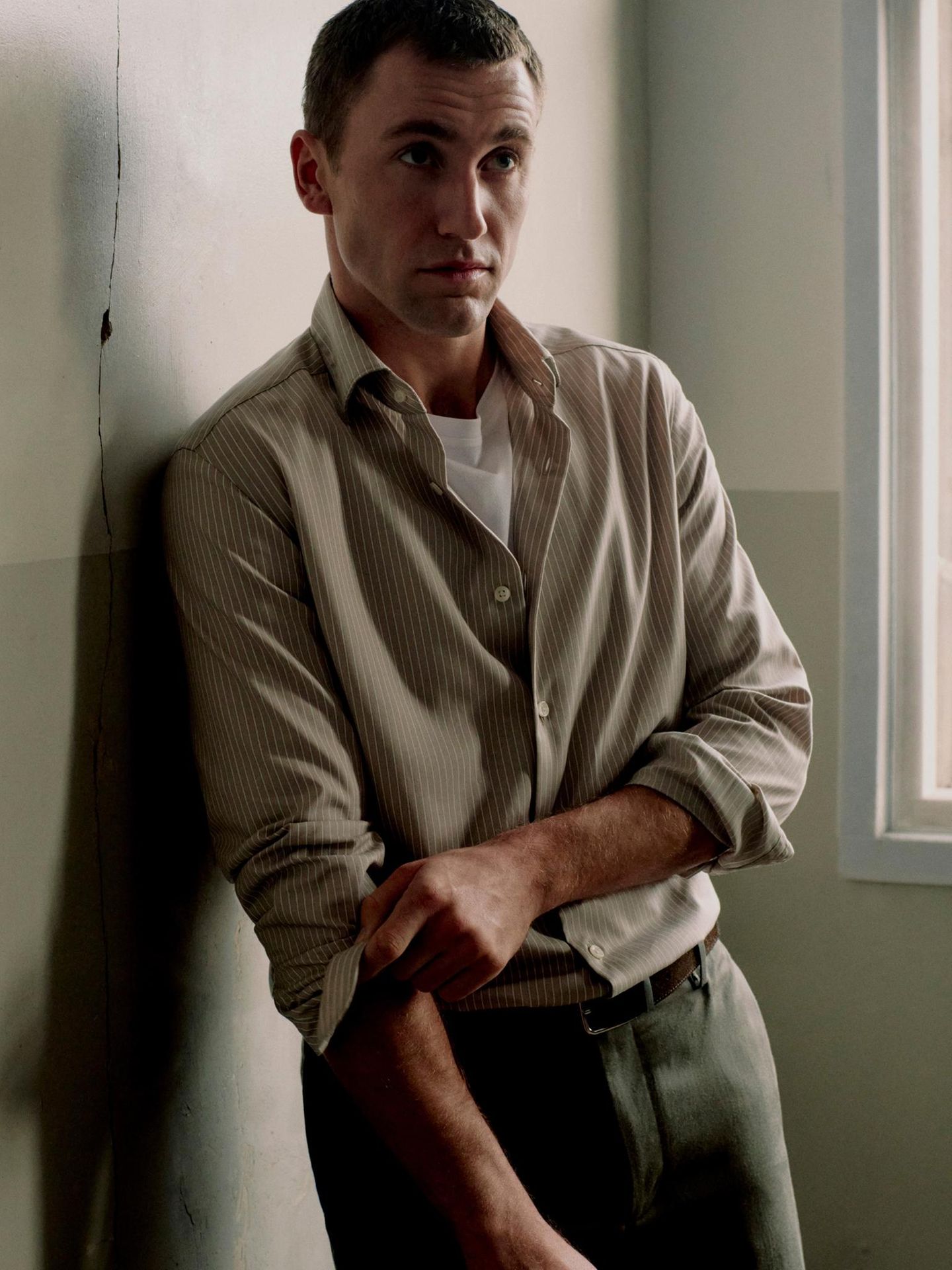 Gestreiftes Slim Fit-Hemd aus Baumwolle