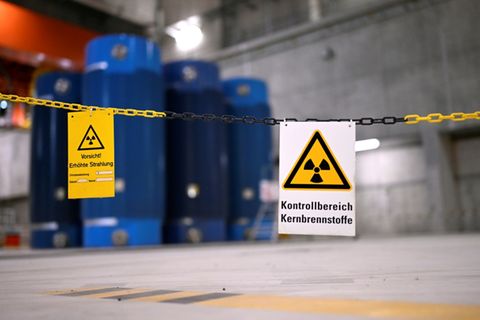 Castorbehälter in Zwischenlager Ahaus