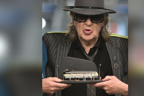 Udo Lindenberg bei seinem Auftritt im Miniatur Wunderland in Hamburg.