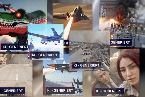 Eine Auswahl KI-generierter Clips vom Krieg in Nahost.