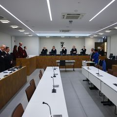 Das Kammergericht Berlin während des Prozesses gegen die Mitglieder einer Hamas-Untergrundzelle