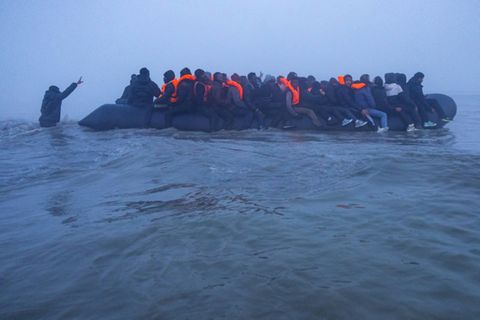 Schlauchboot in Frankreich