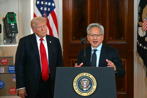 Trump mit Nvidia-Chef Huang