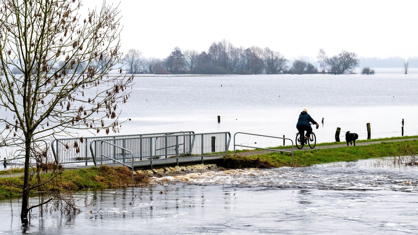 Das Hochwasser überflutete Ende 2023 Teile Niedersachsens und Bremen. Foto: Sina Schuldt/dpa