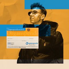 Collage: Tim Lanfermann füllte mit 16 bereits den Organspendeausweis aus