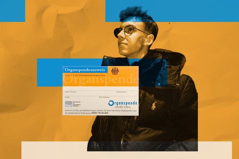 Collage: Tim Lanfermann füllte mit 16 bereits den Organspendeausweis aus