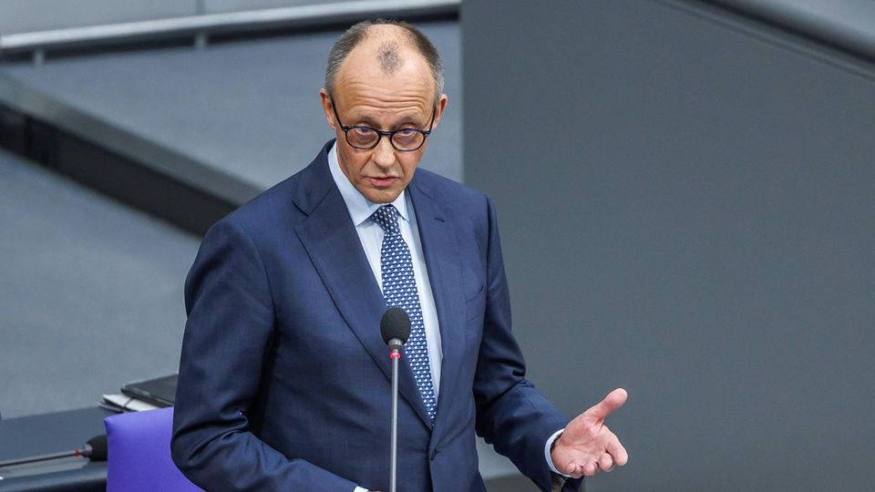Friedrich Merz spricht im Bundestag
