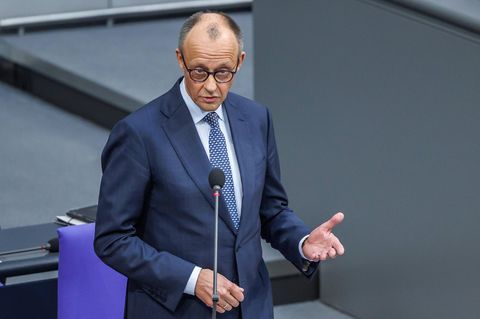 Friedrich Merz spricht im Bundestag