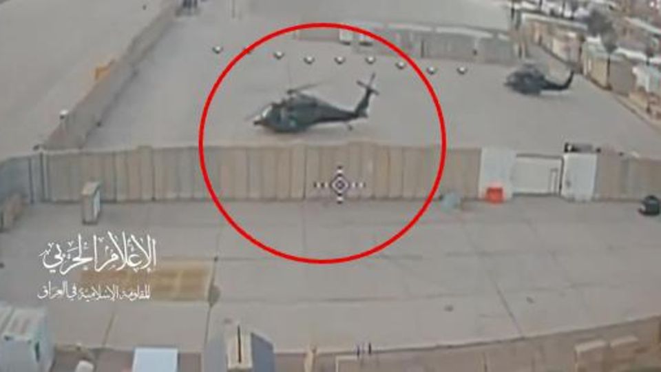 Pro-iranische Miliz meldet: Video soll Angriff auf US-Helikopter auf Militärbasis im Irak zeigen
