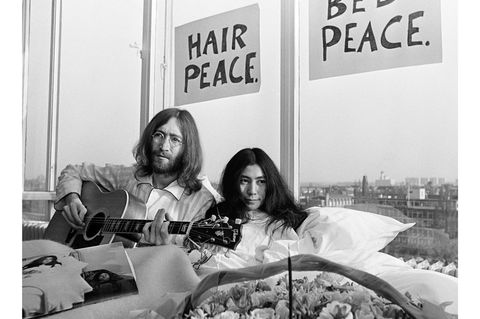 Haare: John Lennon und Yoko Ono