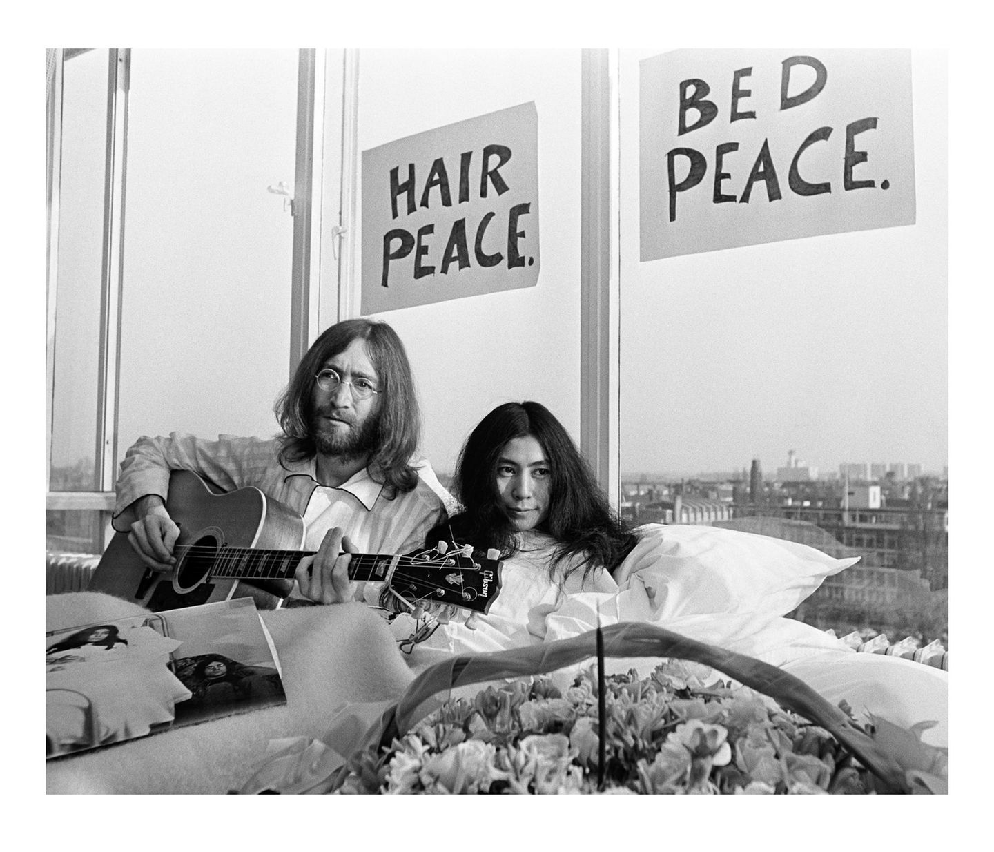 Haare: John Lennon und Yoko Ono